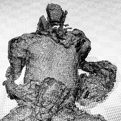 Interrupted 3D scan by artist Paul Coombs